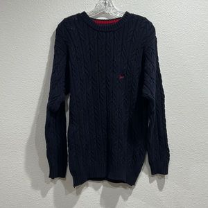 Vintage Guess Cable knit Rib knit cuffs/collar/hem Pullover Sweater SZ XL